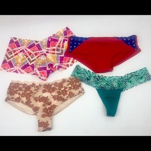 Victoria’s Secret PINK Panties Assorted 4 SMALL